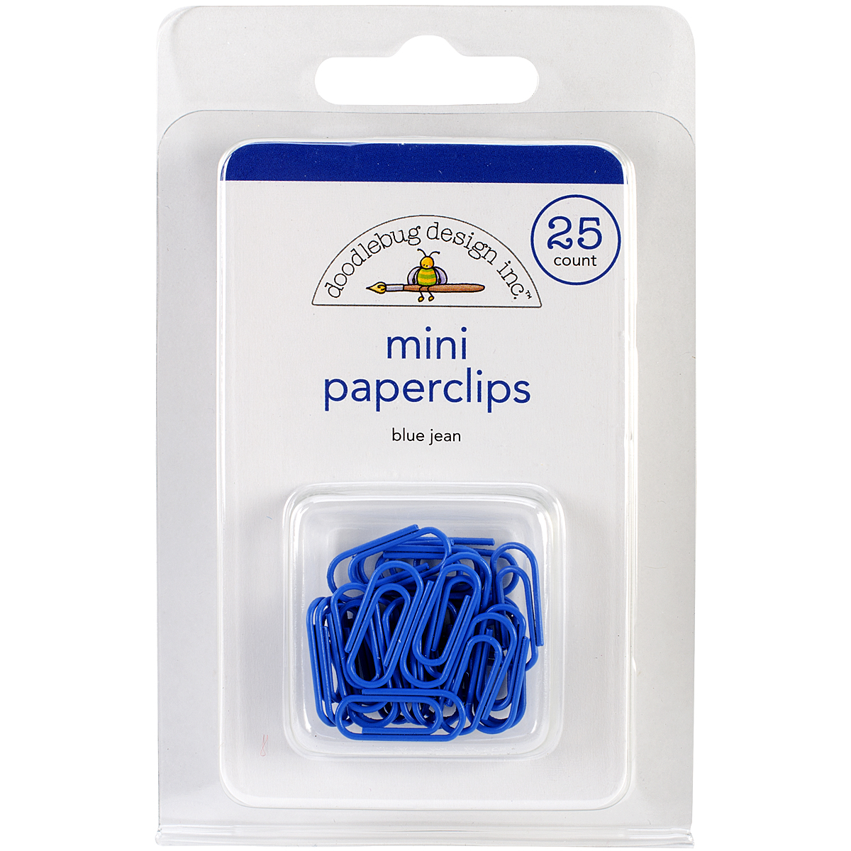 DOODLEBUG MINI PAPERCLIPS BLUE JEAN