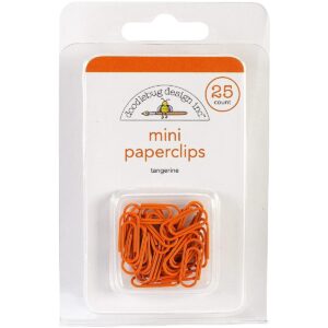 DOODLEBUG MINI PAPERCLIPS TANGERINE
