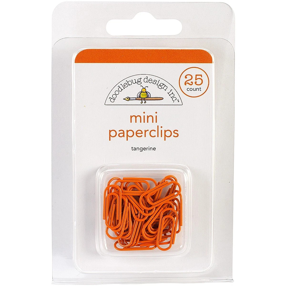 DOODLEBUG MINI PAPERCLIPS TANGERINE