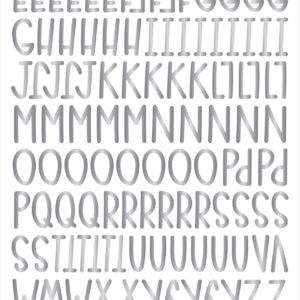 DOODLEBUG ALPHA 6X12 SILVER FOIL ALPHA STICKER