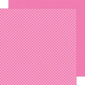 DOODLEBUG 12X12 BUBBLEGUM GINGHAM-LINEN