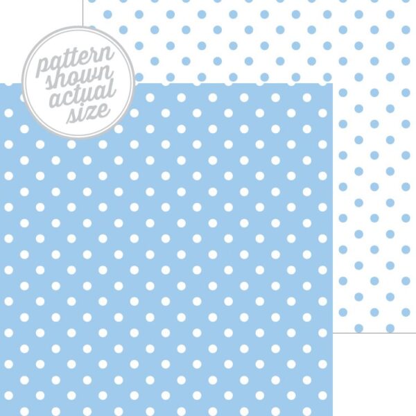 DOODLEBUG 12X12 BUBBLE BLUE SWISS DOT