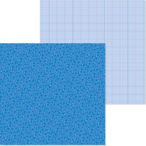 DOODLEBUG 12X12 BLUE JEAN FLORAL GRAPH