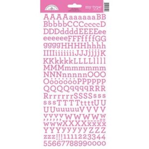 DOODLEBUG ALPHA STICKER MY TYPE BUBBLEGUM