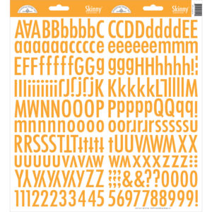 DOODLEBUG ALPHABET SKINNY TANGERINE