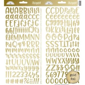 DOODLEBUG ALPHABET ABIGAIL GOLD FOIL