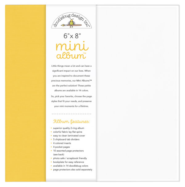 Doodlebug 6X8 Mini Album Bumblebee