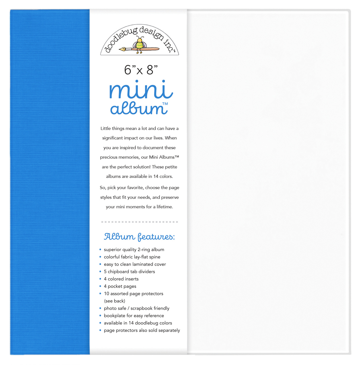 Doodlebug 6X8 Mini Album Blue Jean