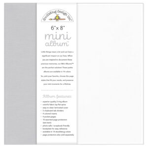 Doodlebug 6X8 Mini Album Gray
