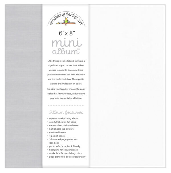Doodlebug 6X8 Mini Album Gray