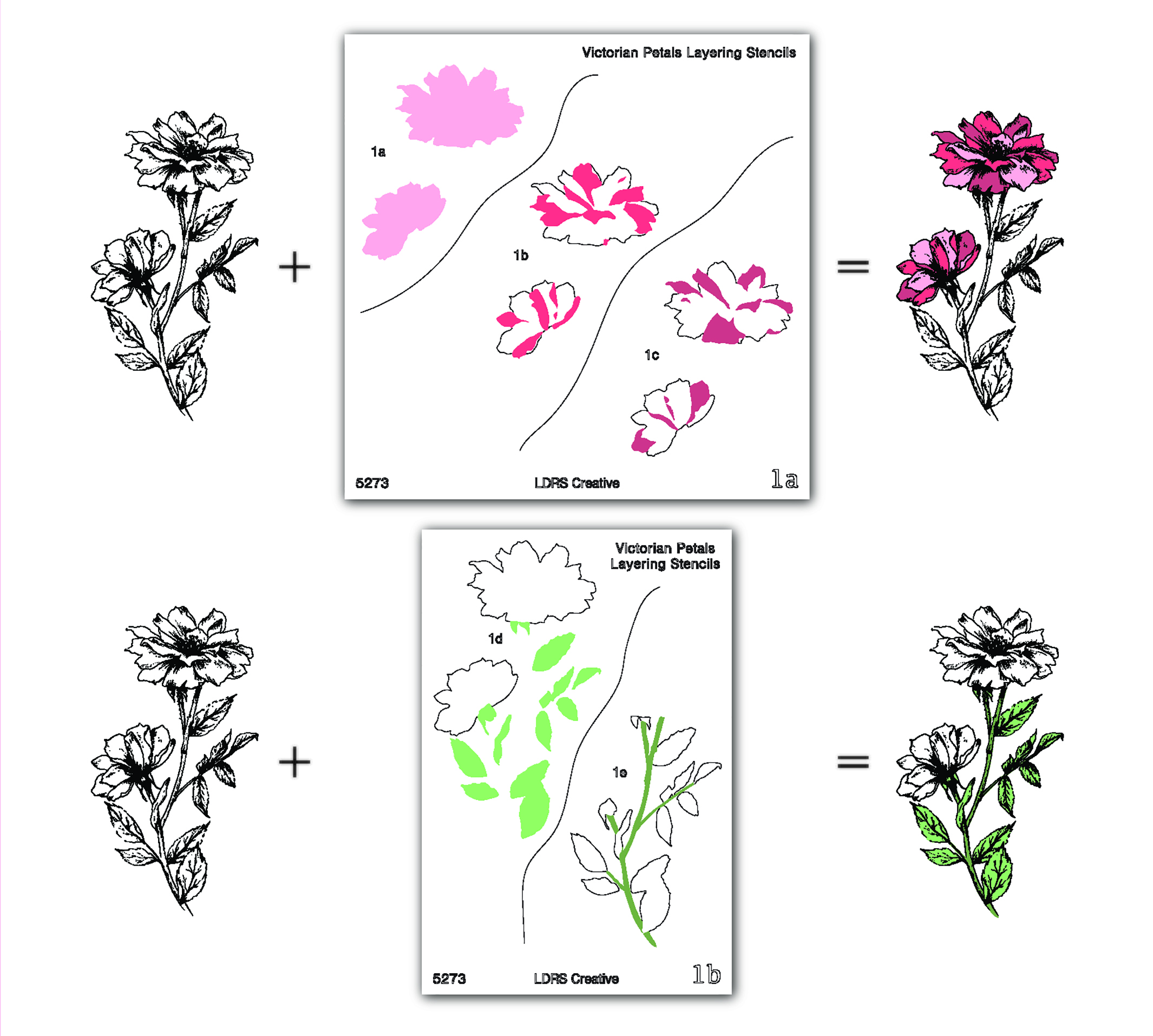 LDRS Stencil Victorian Petals