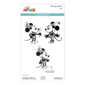 Spellbinders Steamboat Willie Duo Etched Dies From the Say Cheese Classic Mouse Collection