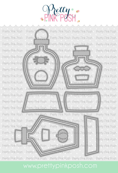 PRETTY PINK POSH DIE POTION BOTTLE SHAKERS