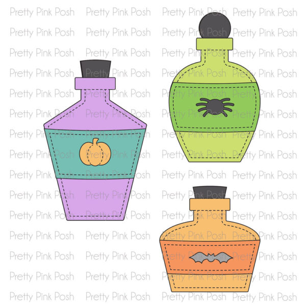 PRETTY PINK POSH DIE POTION BOTTLE SHAKERS