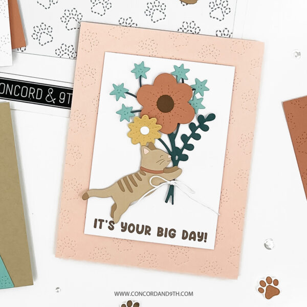 Concord & 9th Die Paw Prints Double Card Front