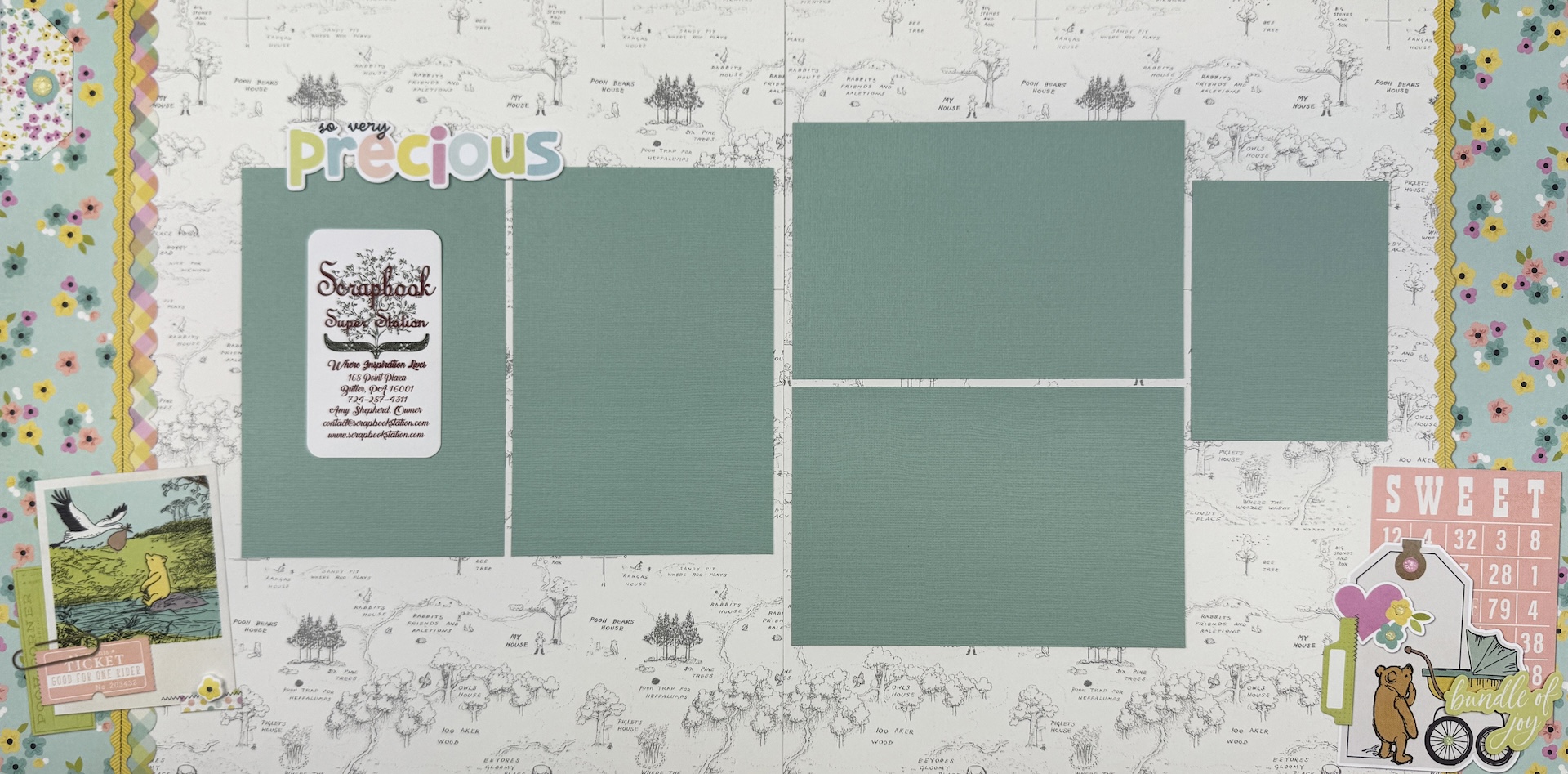 Simple Stories Say Cheese Classic Pooh Baby Collection Cut-up Kit