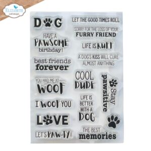 ELIZABETH CRAFTS STAMP DOG DAYS SENTIMENTS