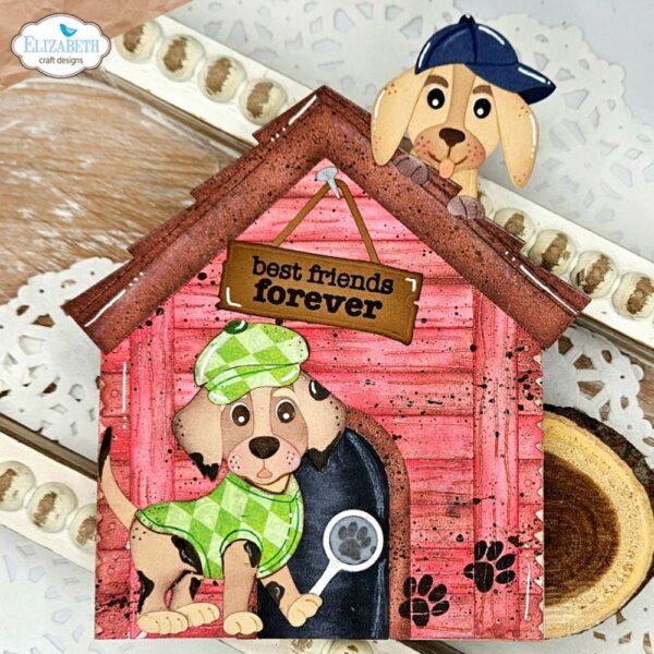 ELIZABETH CRAFTS STAMP DOG DAYS SENTIMENTS