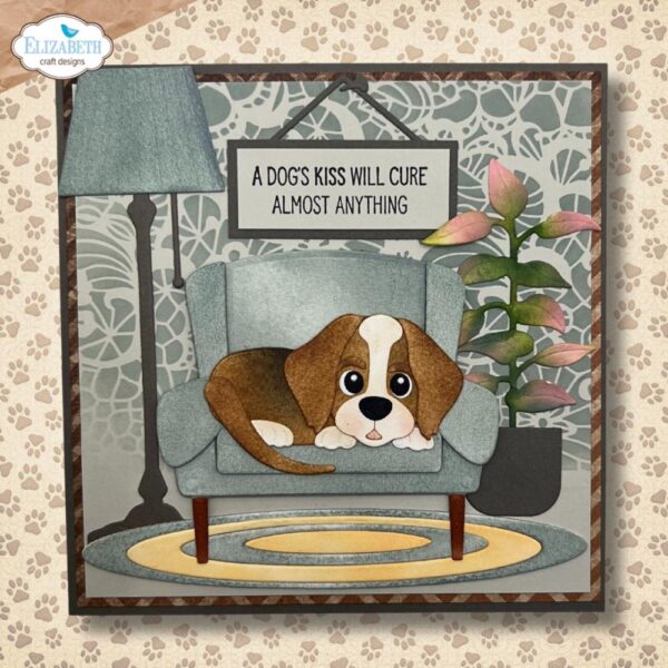 ELIZABETH CRAFTS STAMP DOG DAYS SENTIMENTS