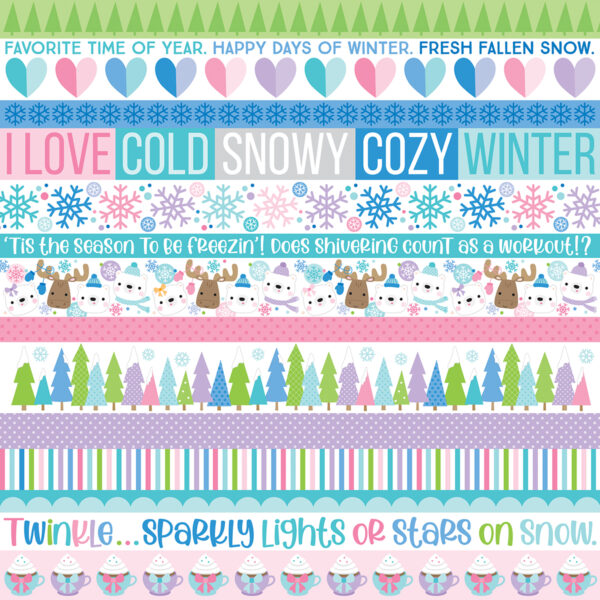 Bella Boulevard Snowflake Season 12X12 Snowflake Season Borders