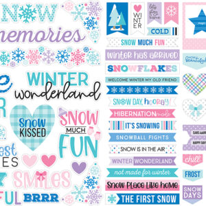 Bella Boulevard Snowflake Season Ephemera Words