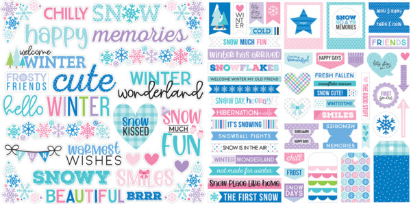 Bella Boulevard Snowflake Season Ephemera Words