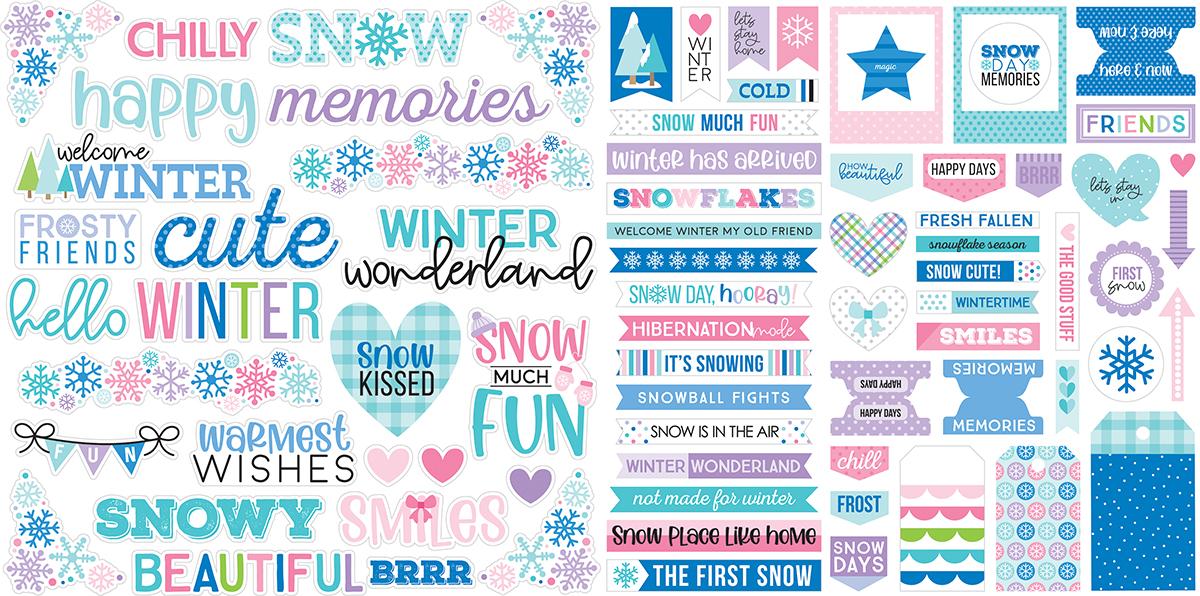 Bella Boulevard Snowflake Season Ephemera Words