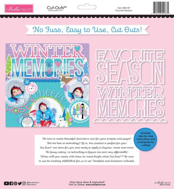 Bella Boulevard Snowflake Season Favorite Season Cut-outs