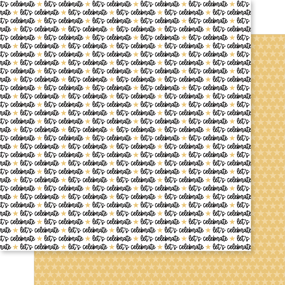 Bella Boulevard Let's Celebrate Starry Script