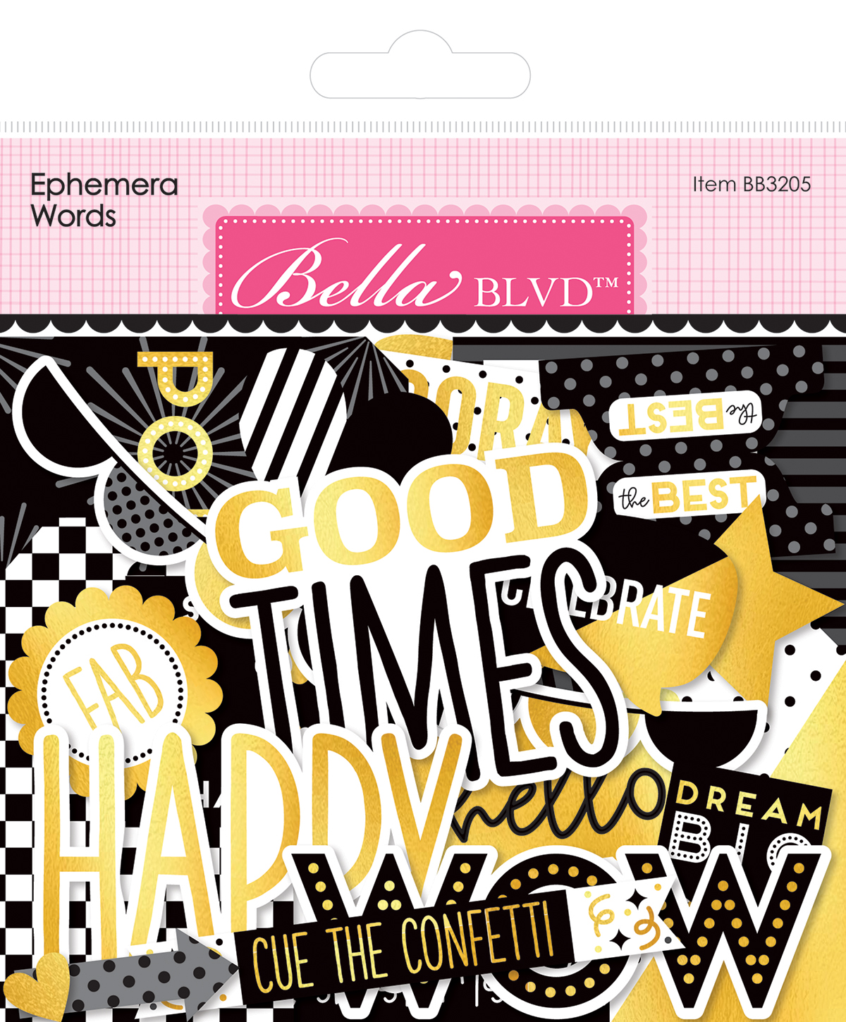 Bella Boulevard Let's Celebrate! Ephemera Words
