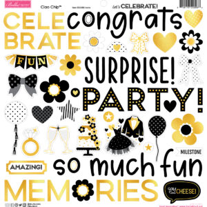 Bella Boulevard Let's Celebrate! Ciao Chipboard Icons