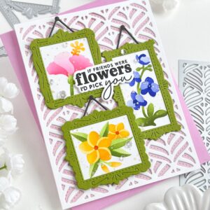 Waffle Flower Die Happy Leaves Texture