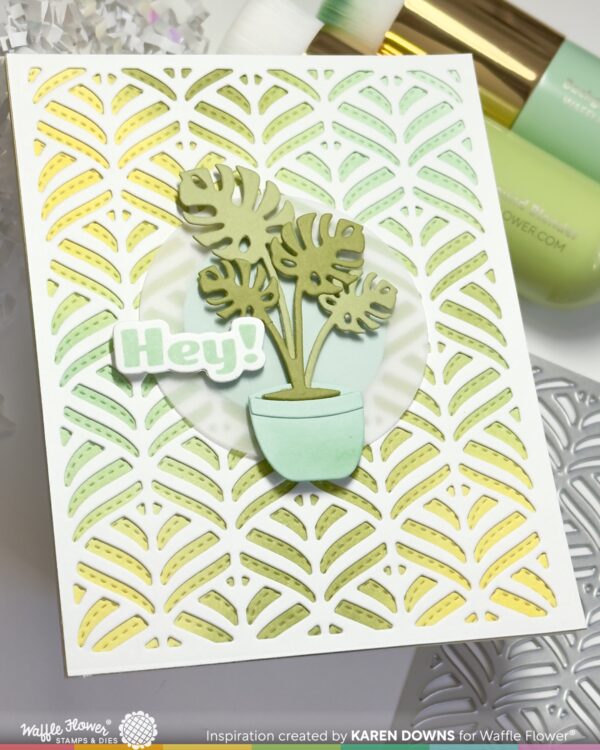 Waffle Flower Stencil Happy Chevrons