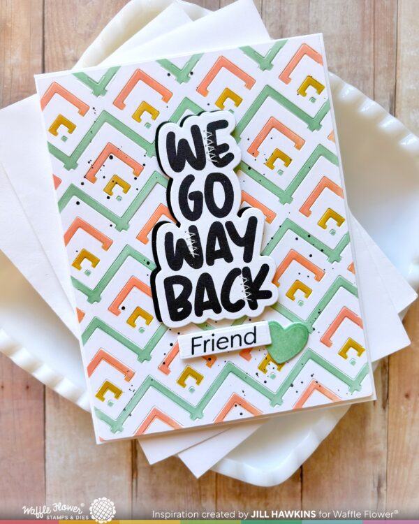 Waffle Flower Die Happy Chevrons Texture