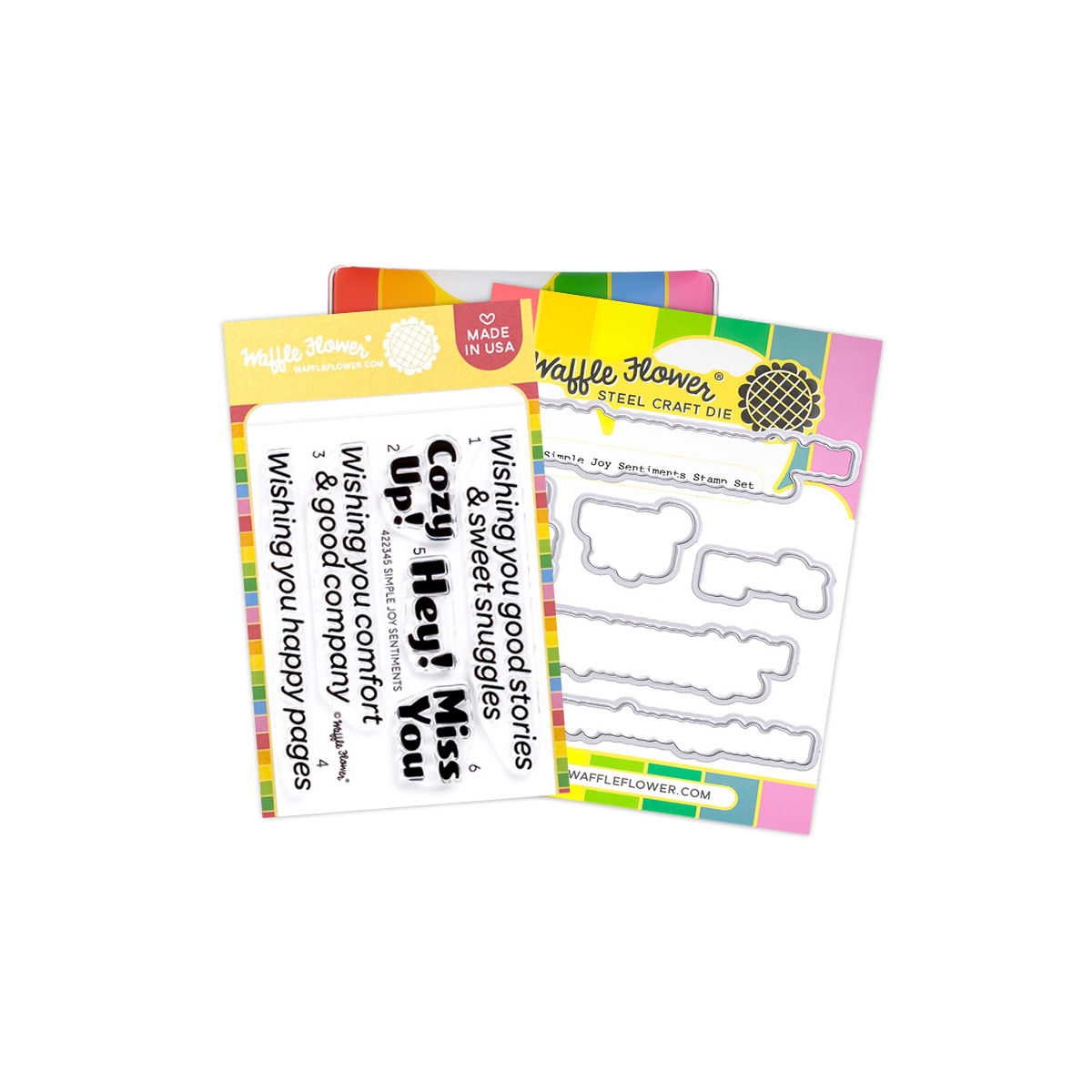 Waffle Flower Stamp & Die Simple Joy Sentiments