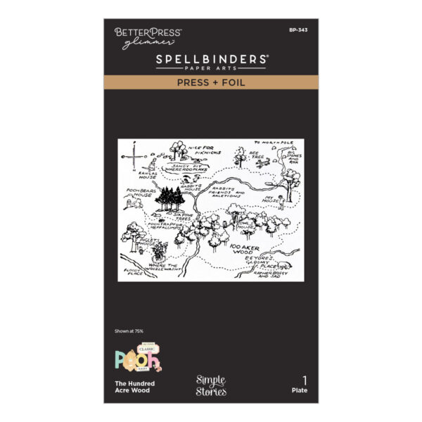 Spellbinders the Hundred Acre Wood Press + Foil Plate With Simple Stories