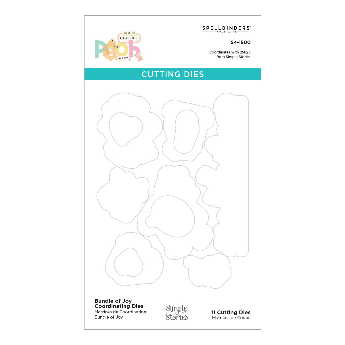 Spellbinders Bundle of Joy Coordinating Etched Dies With Simple Stories