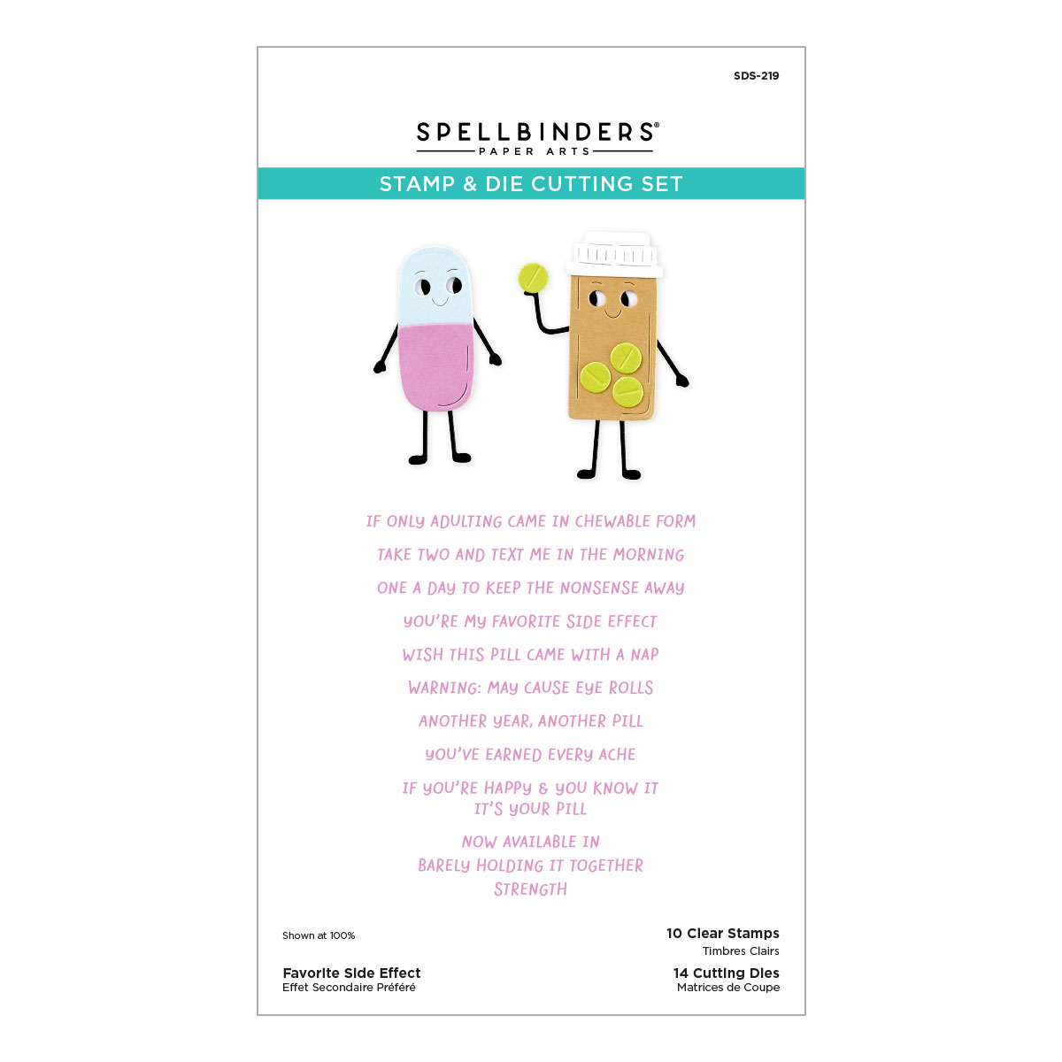 Spellbinders Favorite Side Effect Clear Stamp & Die Set