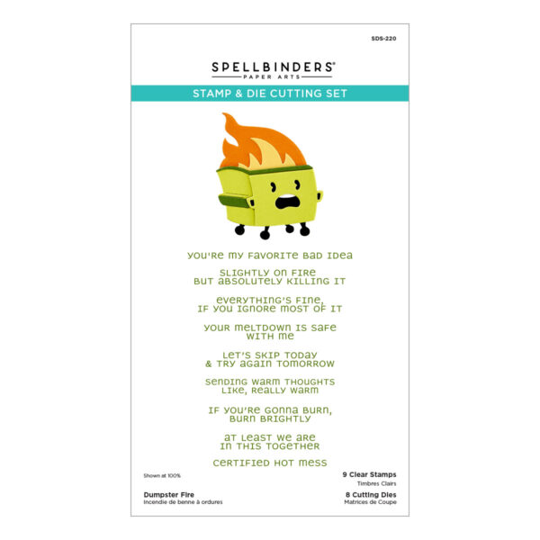 Spellbinders Dumpster Fire Clear Stamp & Die Set