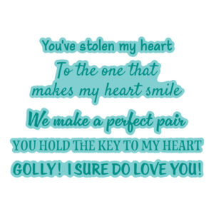 Spellbinders Classic Mouse Love Sentiments Press + Foil Plate & Die Set