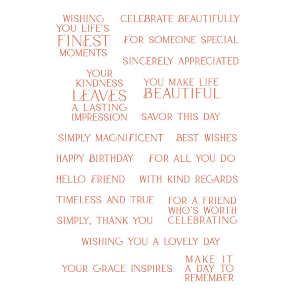 Spellbinders Lasting Impressions Clear Stamp Set