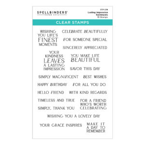 Spellbinders Lasting Impressions Clear Stamp Set