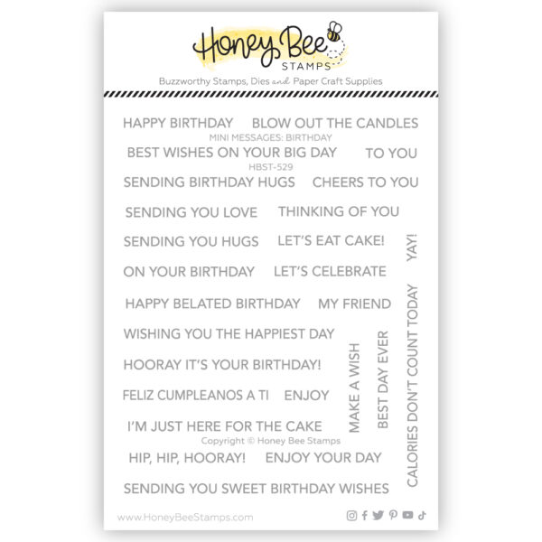 HONEYBEE STAMP MINI MESSAGES: BIRTHDAY