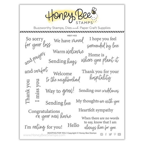 HONEYBEE STAMP ROOTING FOR YOU
