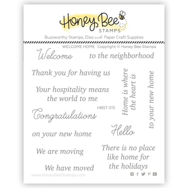 HONEYBEE STAMP WELCOME HOME