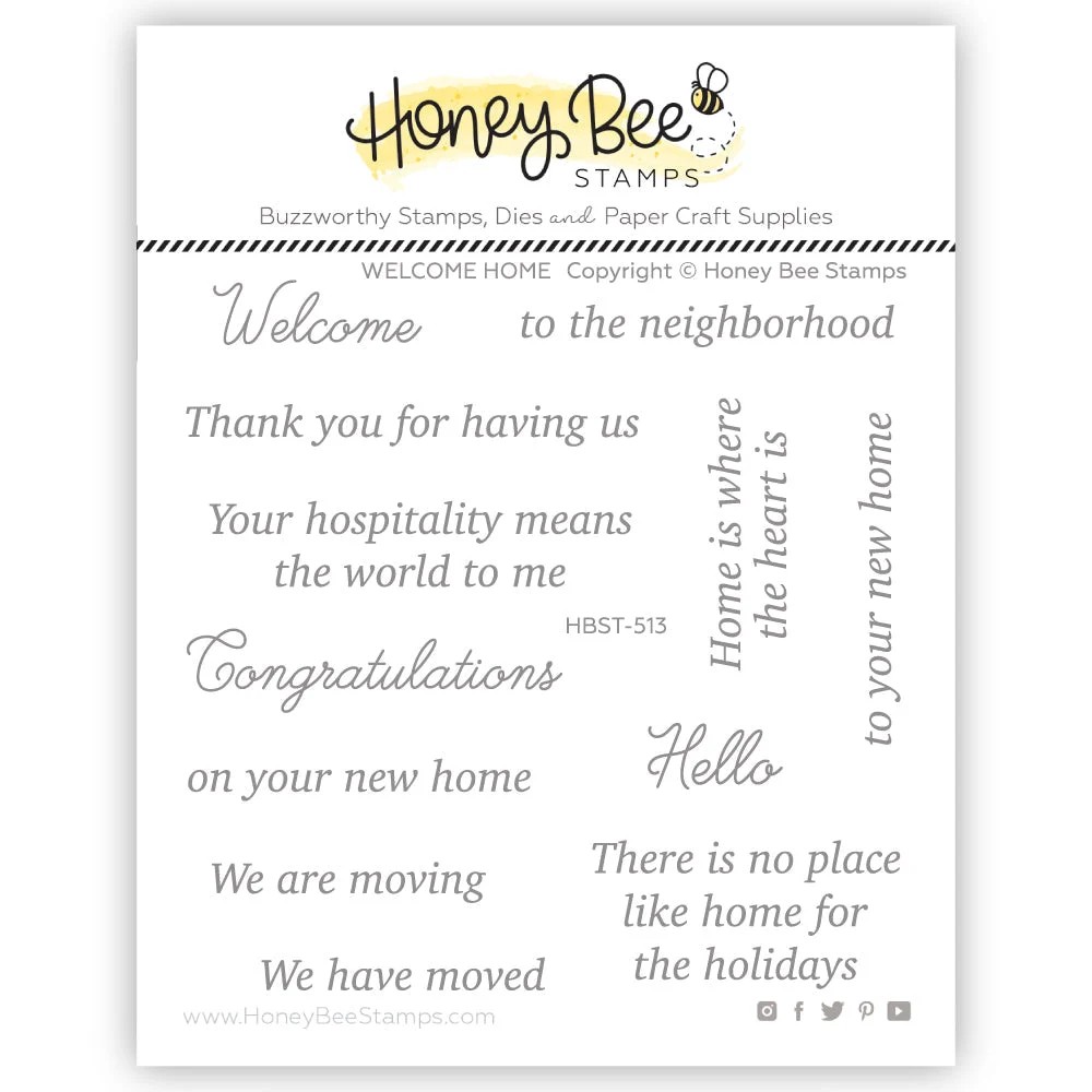HONEYBEE STAMP WELCOME HOME