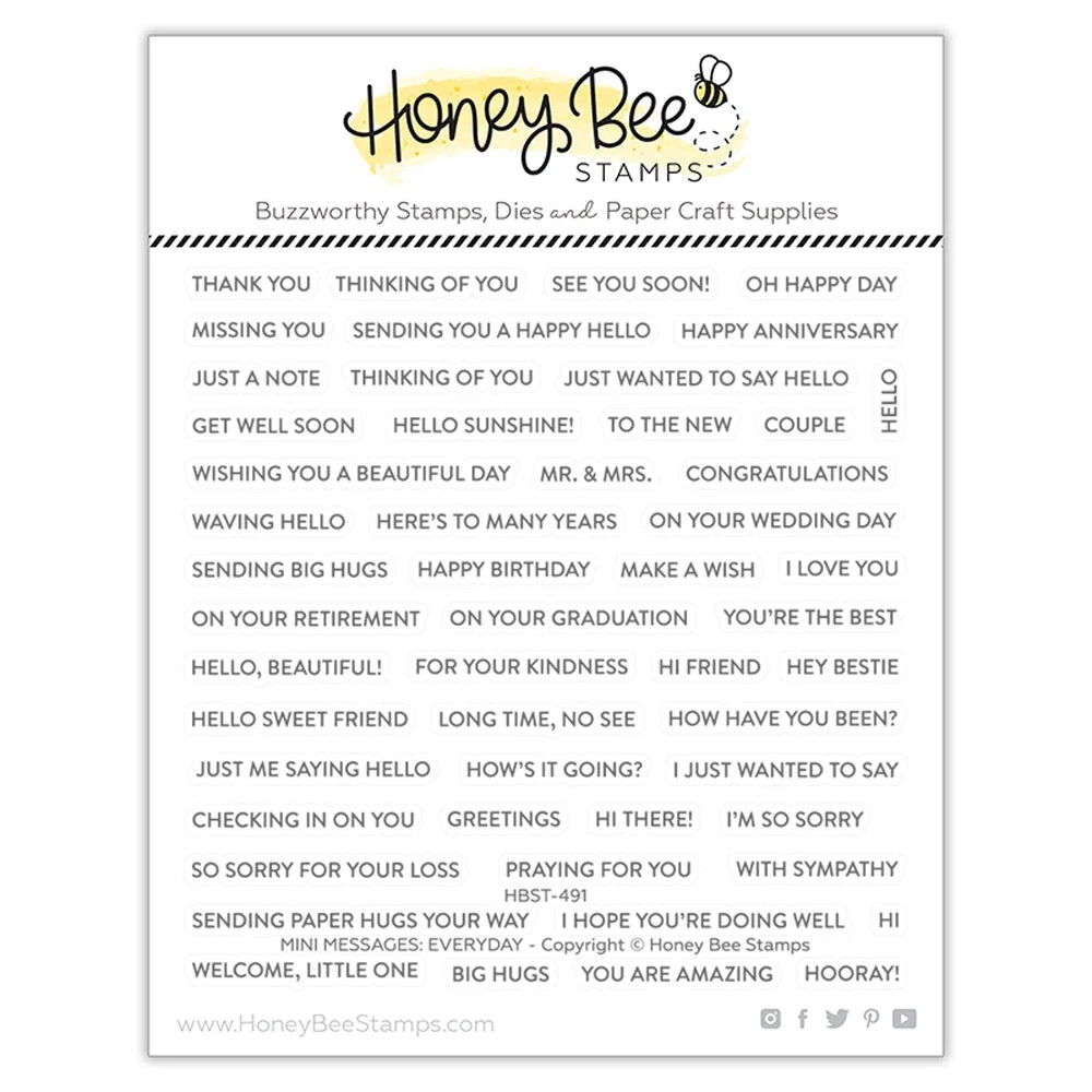 HONEYBEE STAMP MINI MESSAGES