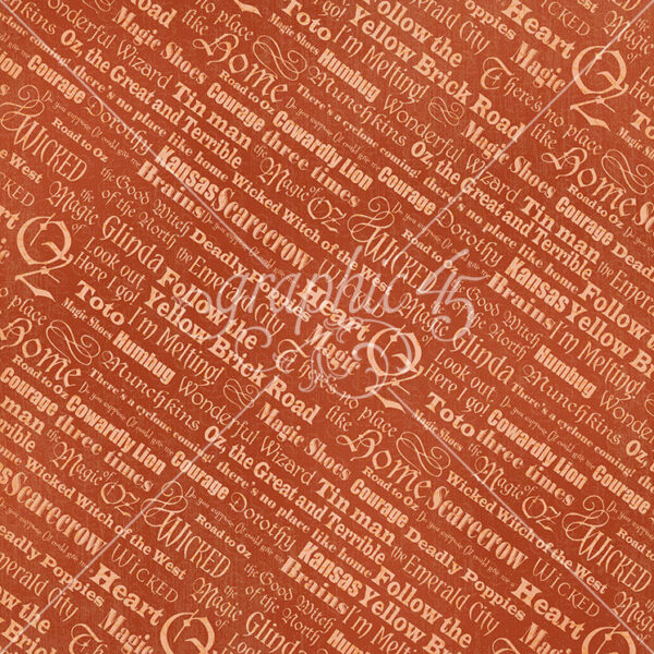 Graphic 45 Wonder of Oz 12X12 You Were There All Along