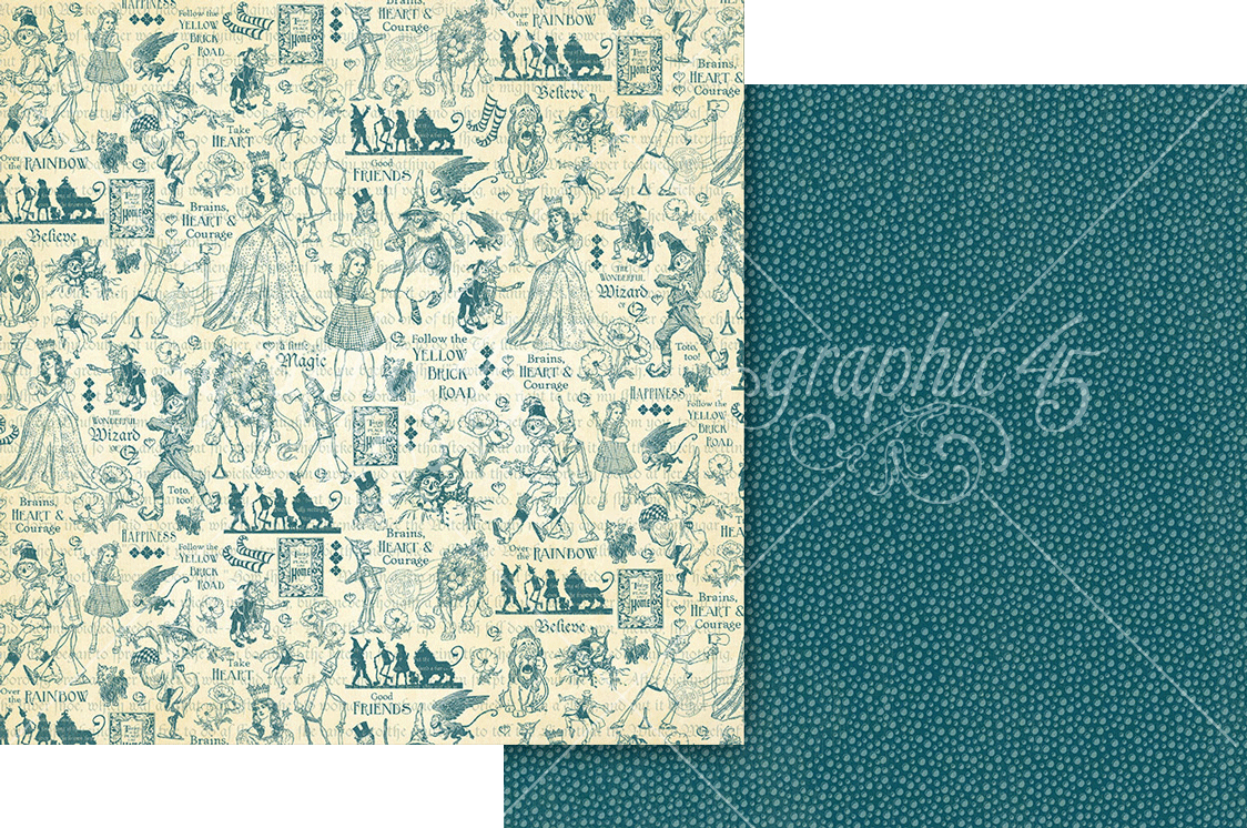 Graphic 45 Wonder of Oz 12X12 Brains, Heart and Courage