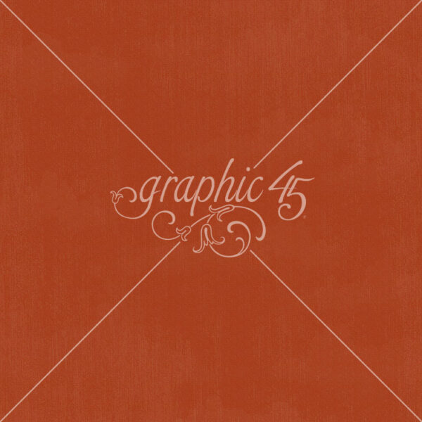 Graphic 45 Wonder of Oz 12X12 Poppy Red Pattern & Solid Sheet